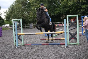 Charlotte and Finn jumping.