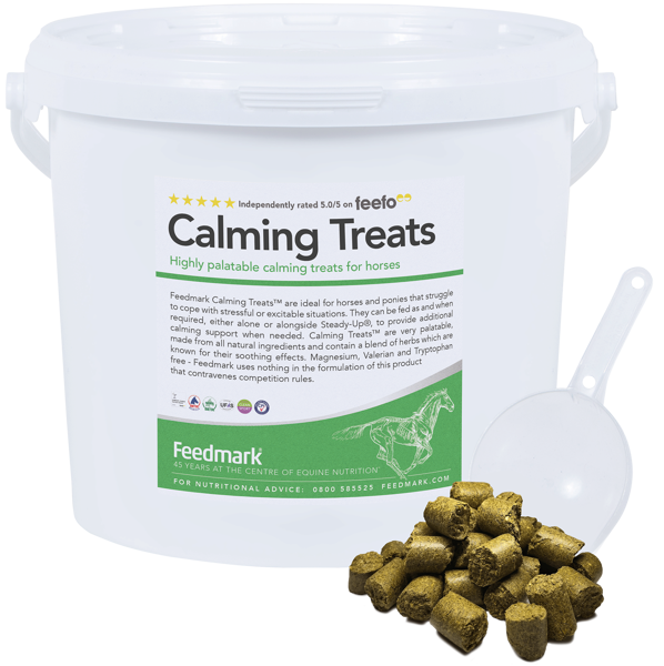 calming treats for stressfull or excitable situations that can be fed alone or alongside steady-up